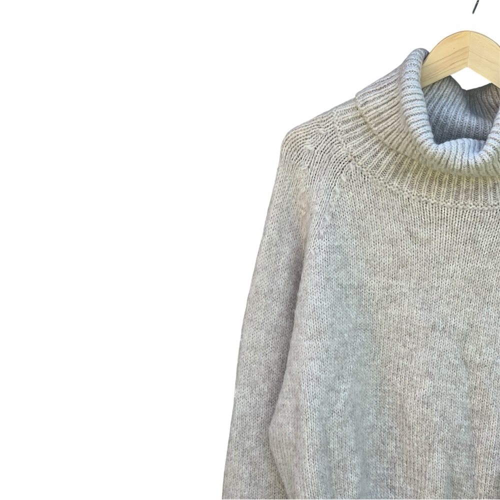 Lulus Cuddle Weather Heather Beige Turtleneck Sweater - Picture 9 of 14